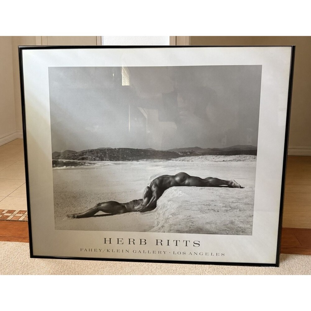 Duo 1, Mexico, 1990 Vintage Herb Ritts Fahey Klein Gallery Poster Framed 31x25